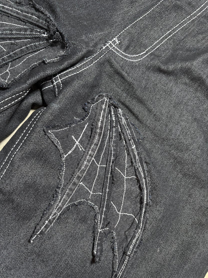 1:1 SEWN BAT SHORTS (black)