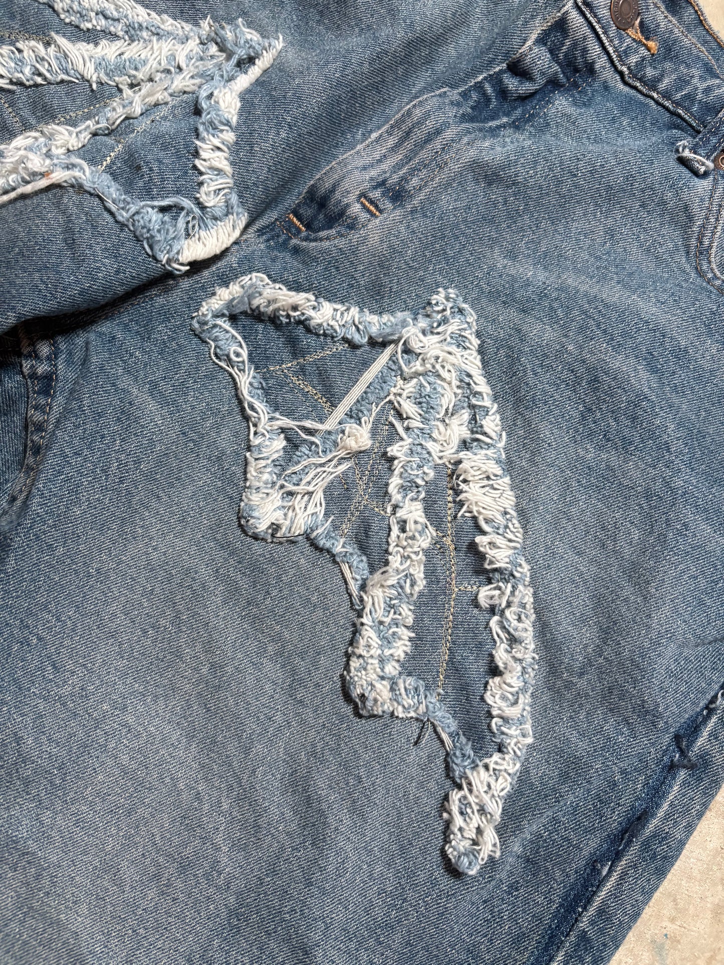 1:1 SEWN BAT SHORTS (blue)